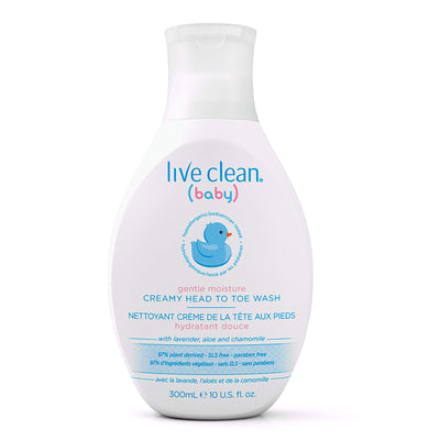 Live Clean Baby Gentle Moisture Creamy Head to Toe Baby Wash