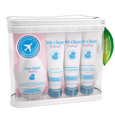Live Clean Baby Gentle Moisture Diaper Bag Essentials Gift Set