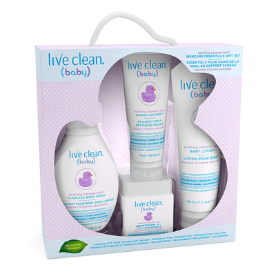 Live Clean Baby Soothing Oatmeal Baby Essentials Gift Set