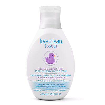 Live Clean Baby Soothing Oatmeal Relief Creamy Head to Toe Baby Wash