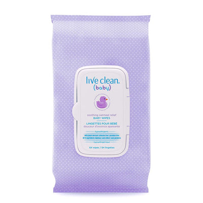 Live Clean Baby Soothing Oatmeal Relief Baby Wipes