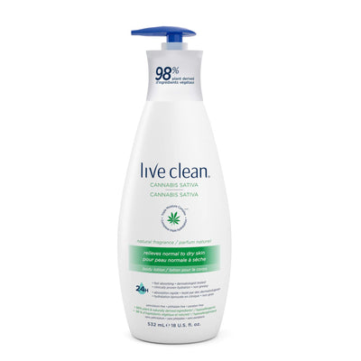 Live Clean Cannabis Sativa Natural Fragrance Body Lotion