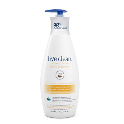 Live Clean Daily Moisturizing Shea and Coconut Body Lotion