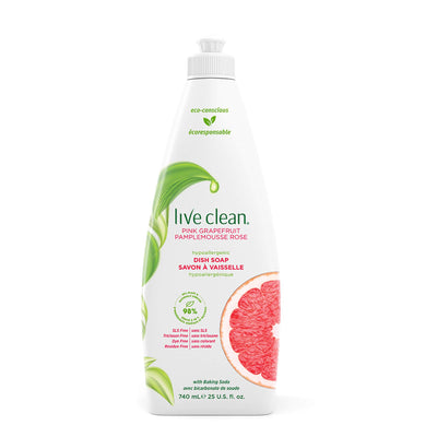 Live Clean Pink Grapefruit Dish Soap